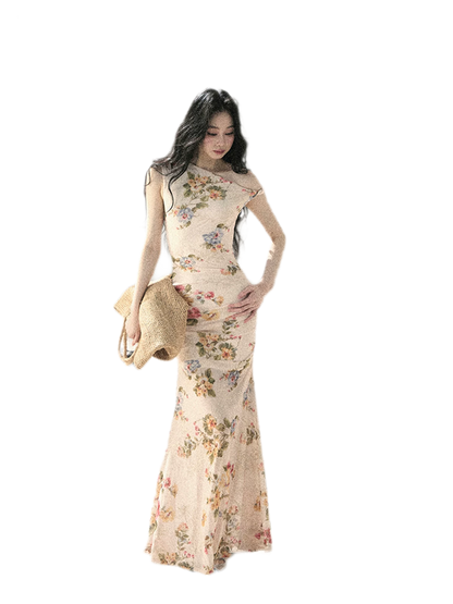 Floral Fish Tail Dress