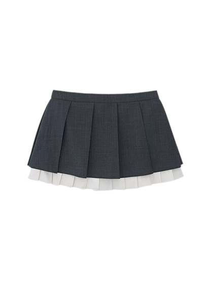 Wide Pleated A-Line Skirt