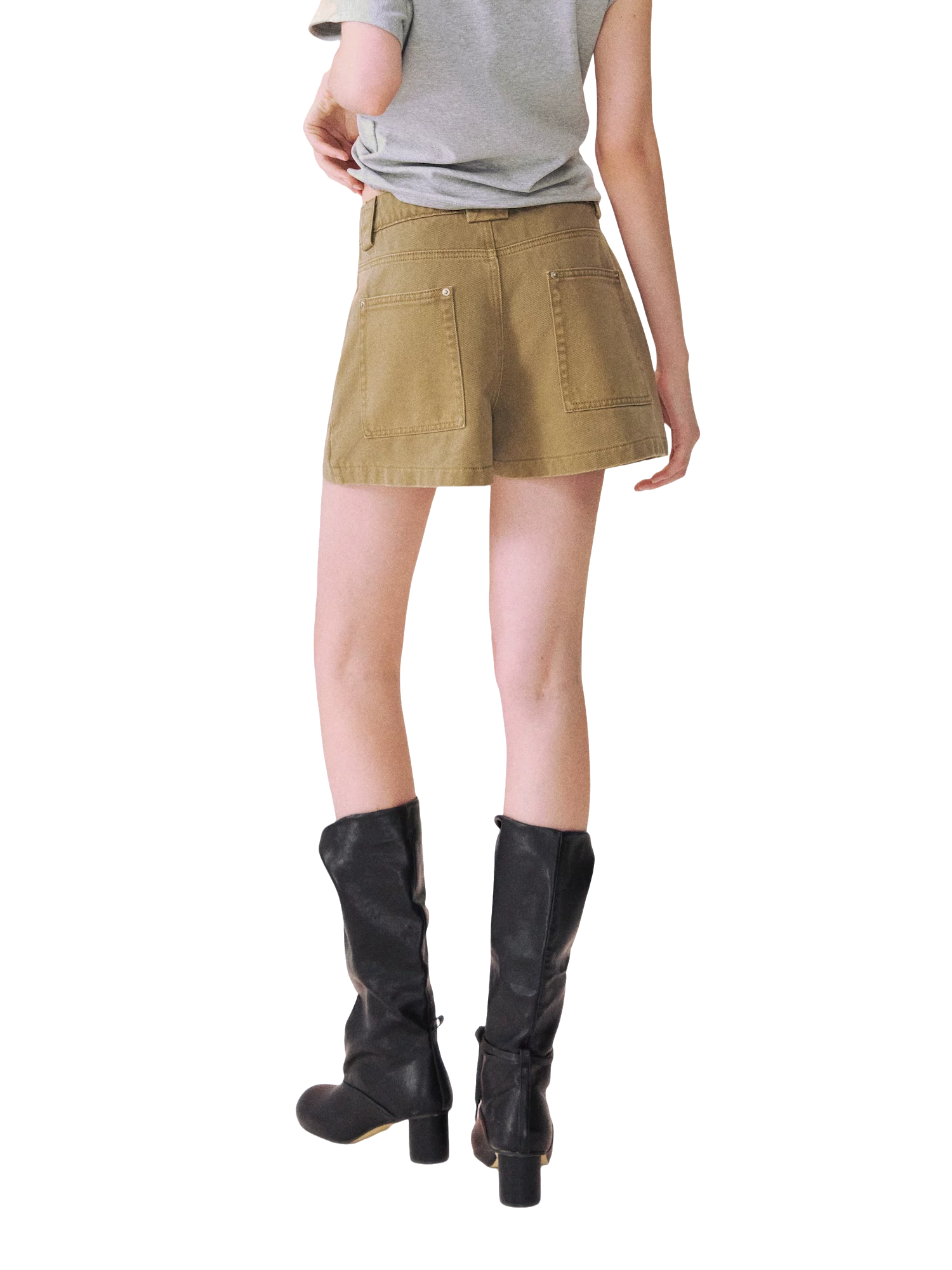Utility Style Denim Shorts