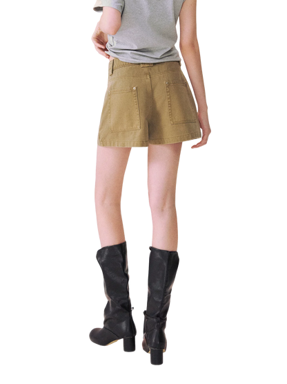 Utility Style Denim Shorts