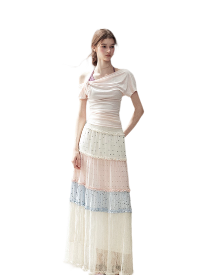 Asymmetric Twist Off-Shoulder Tee