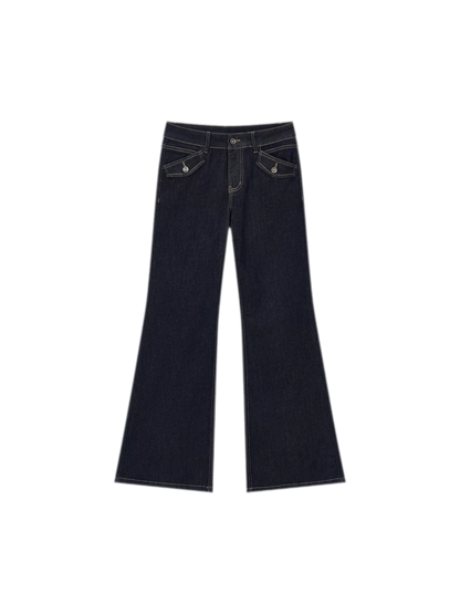 Vintage Wash Flare Jeans