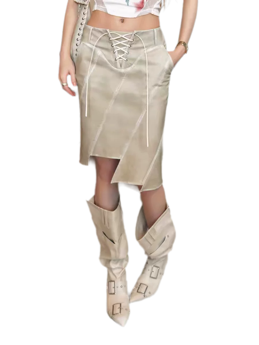 Gebürstete Slouchy-Kniehohe Stiefel