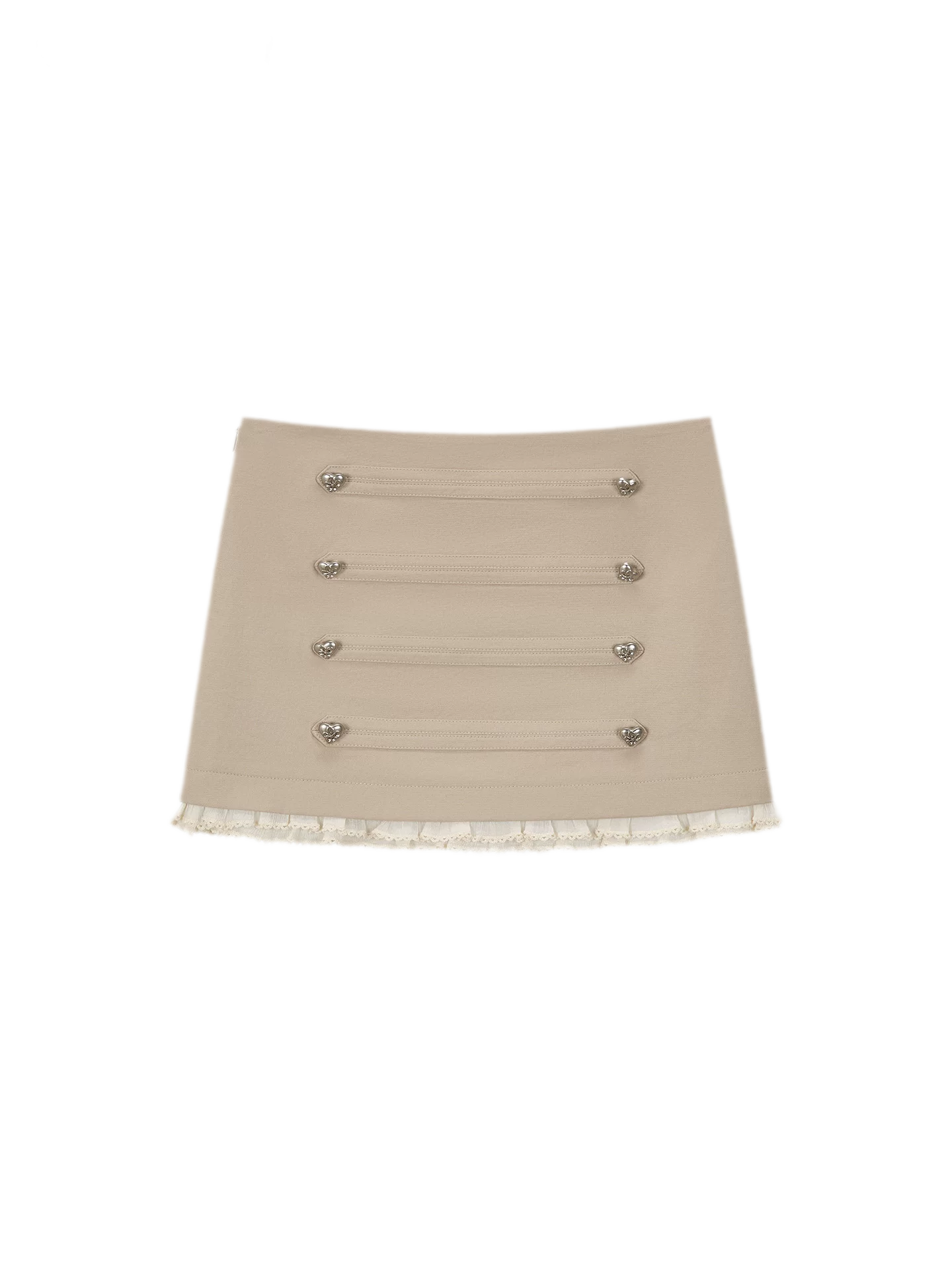 Lace Trim Mini Skirt