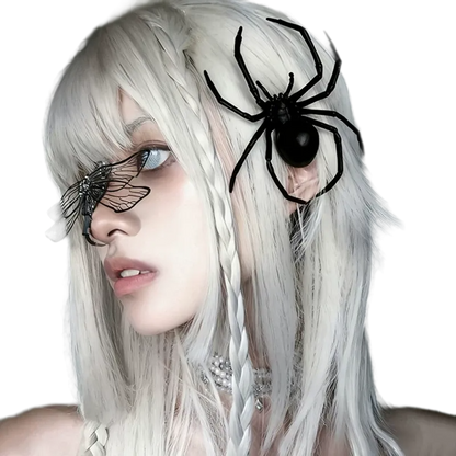 Glossy Gothic Spider Hair Clip