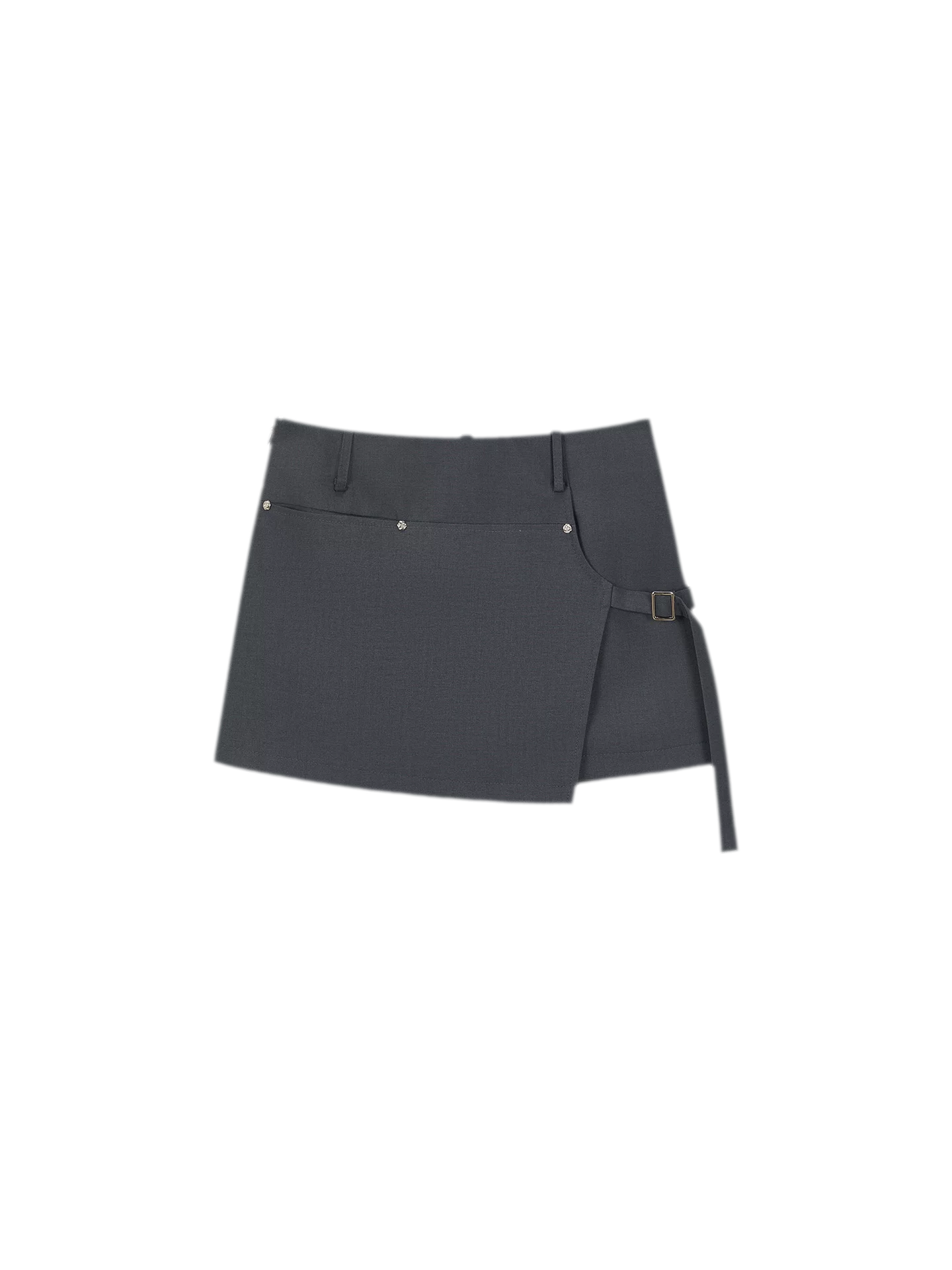 Asymmetric Wrap Mini Skirt