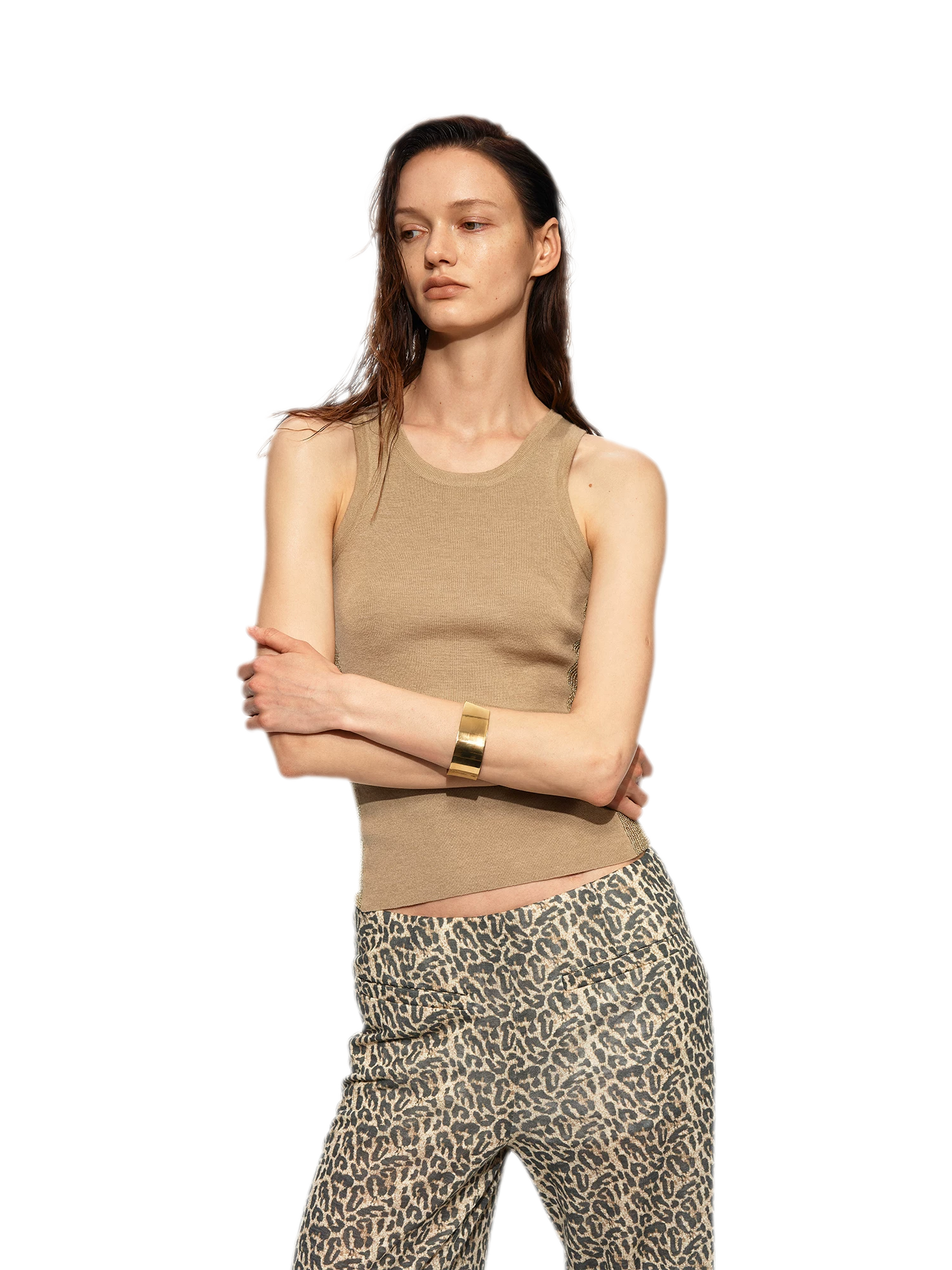 Gilded Wool Knit Tank