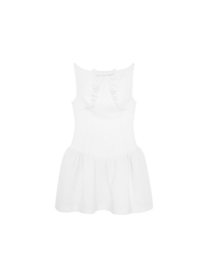 Ruffle Bowknot Mini Dress