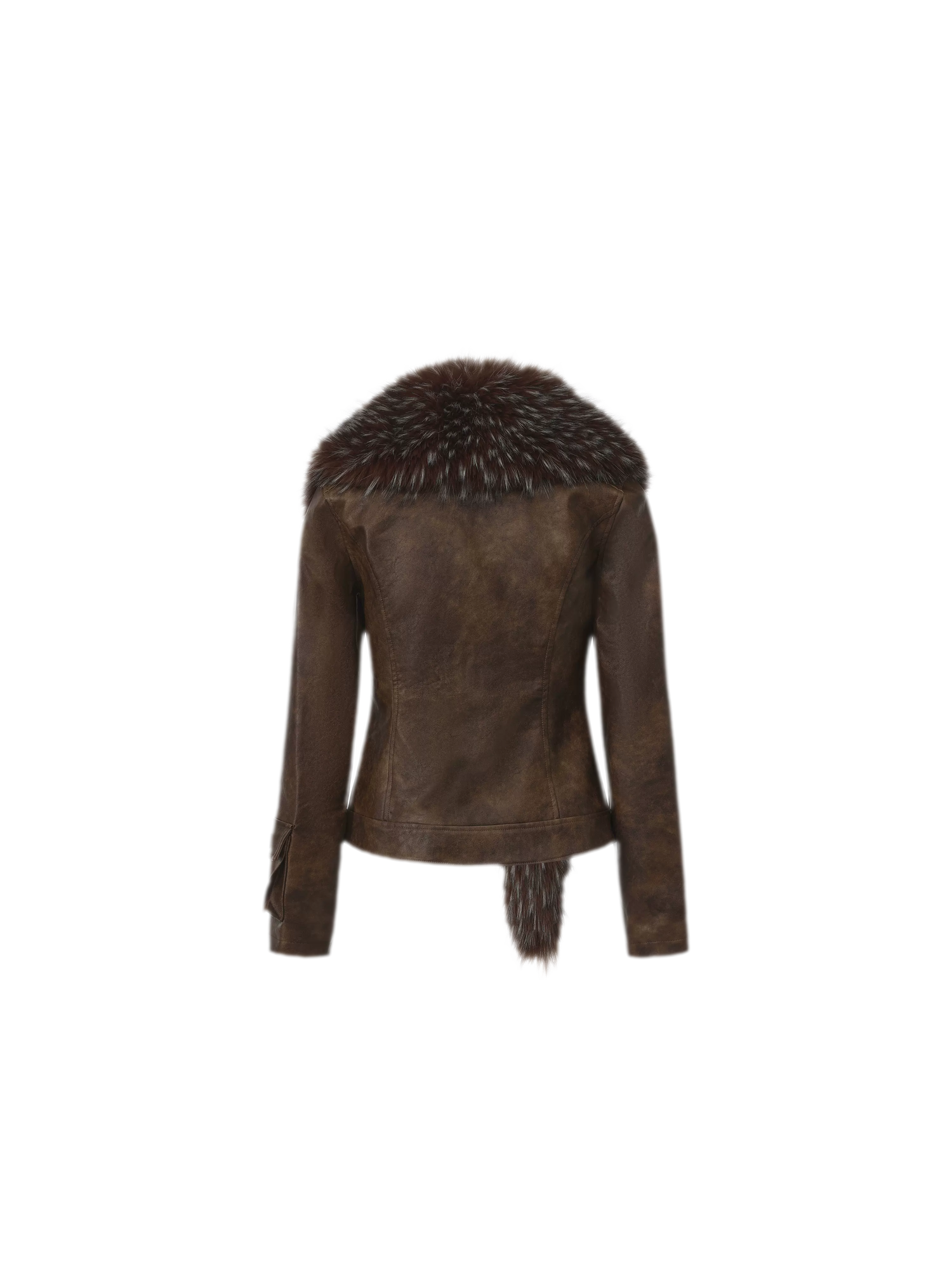 Detachable Collar Cropped Jacket