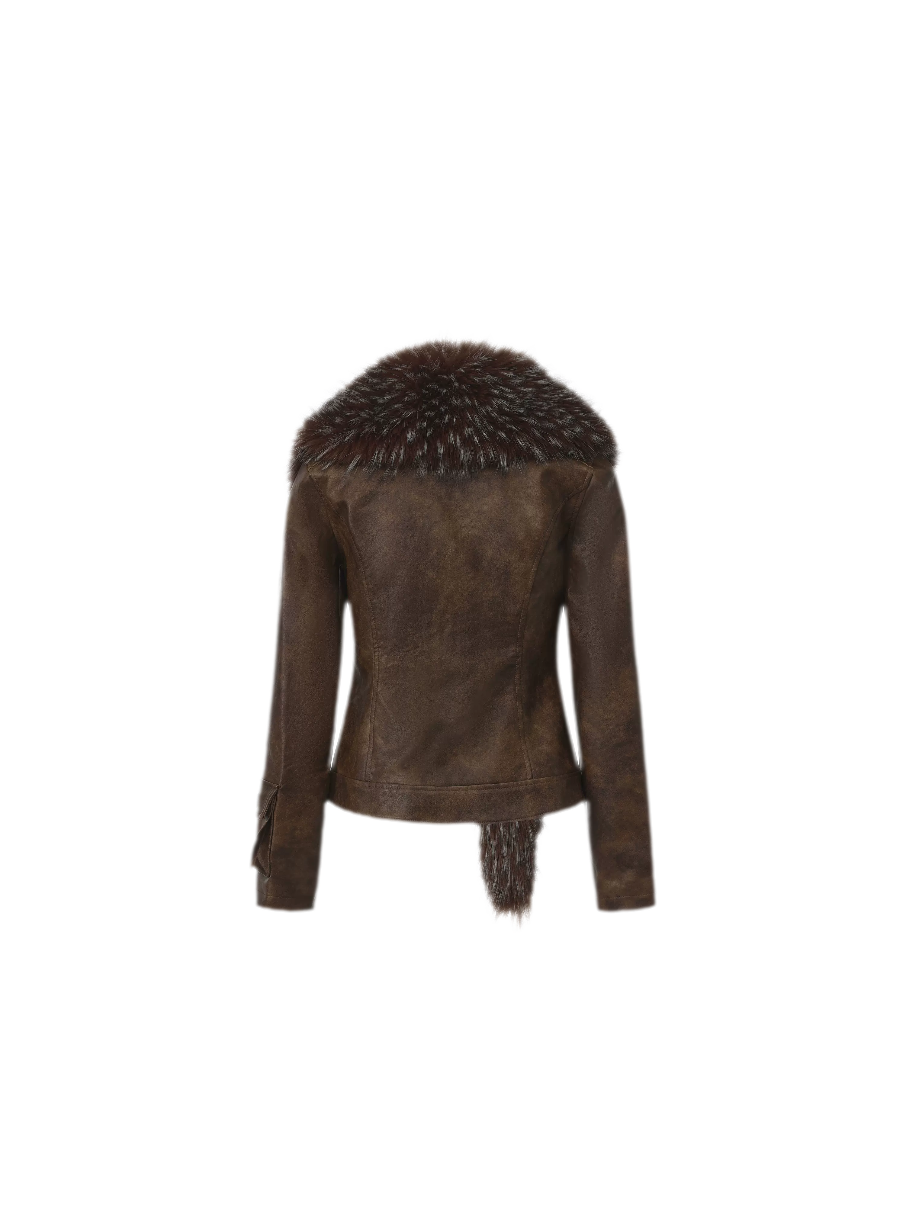Detachable Collar Cropped Jacket