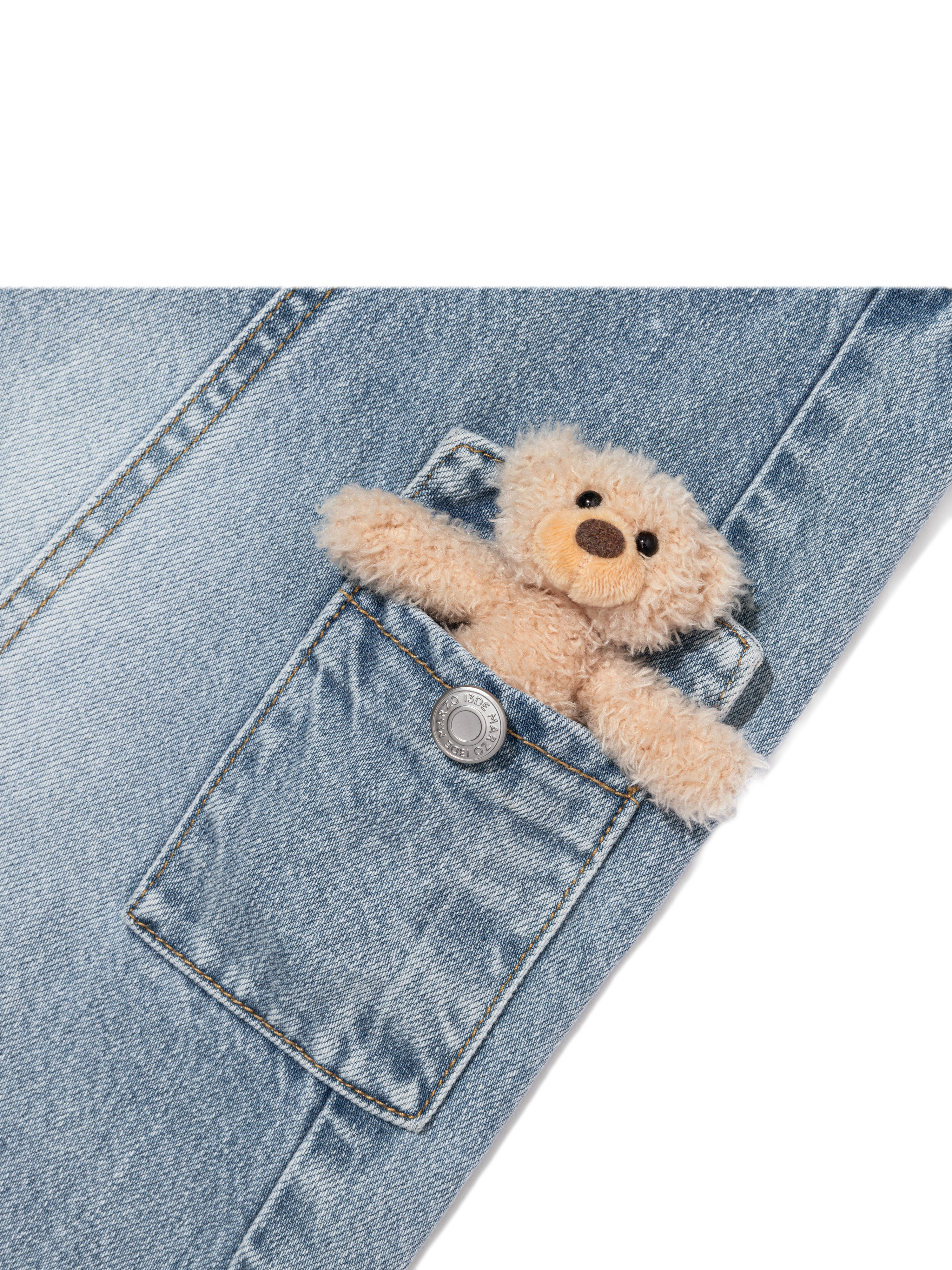 Cotton Cargo Straight Pants