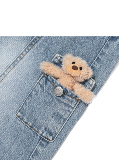 Cotton Cargo Straight Pants