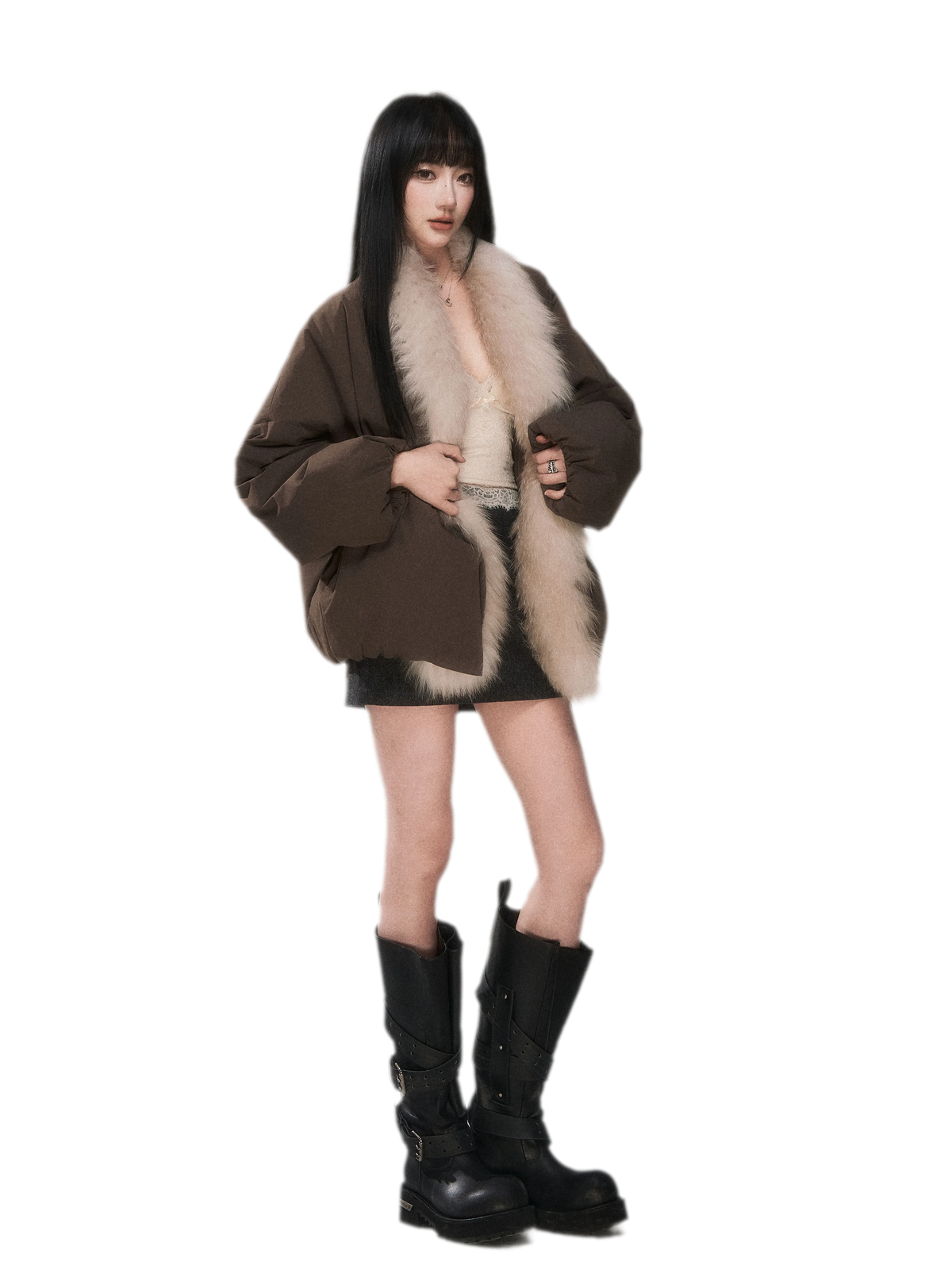 Fox Fur Goose Down Coat
