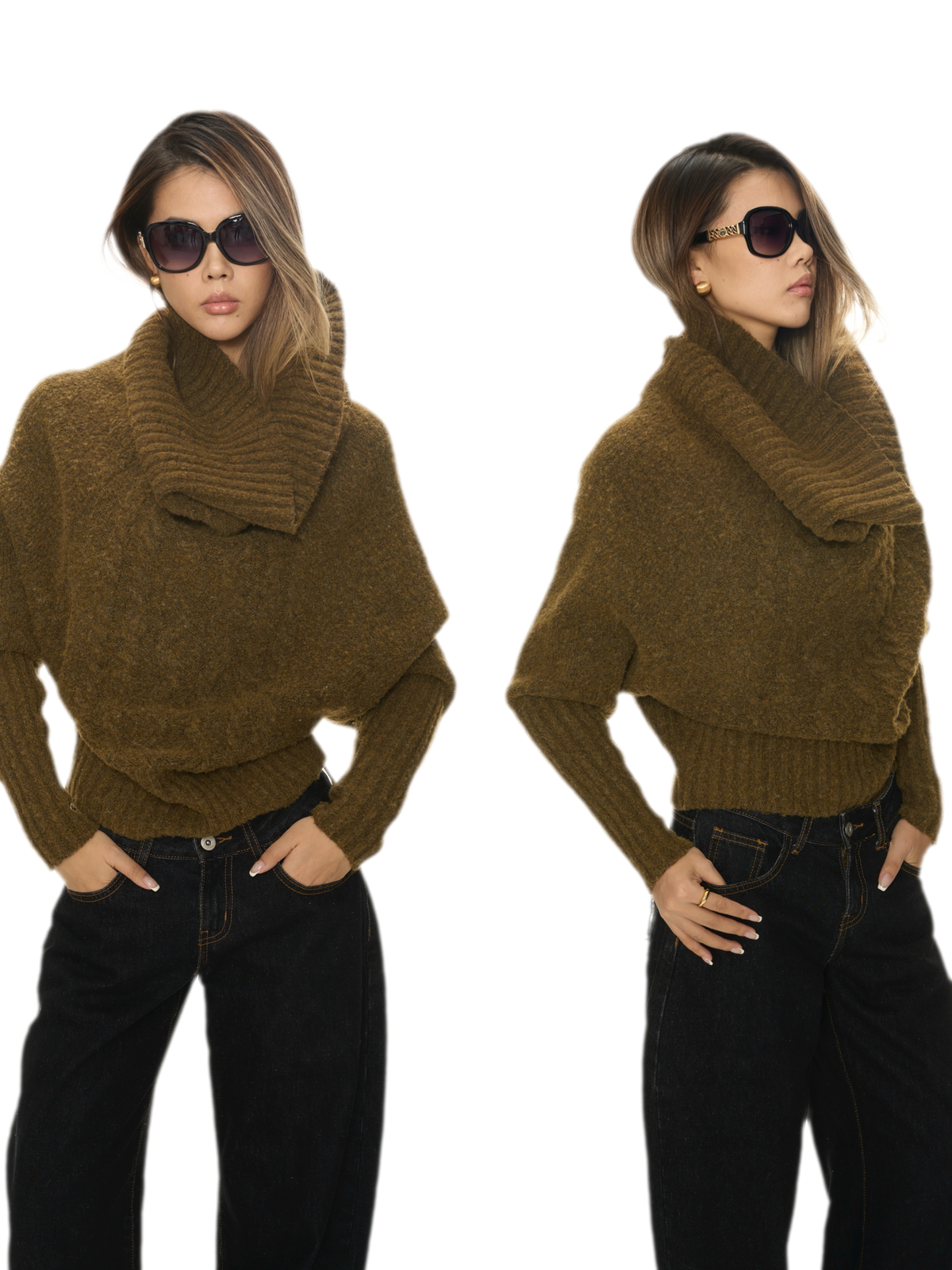 Twisted Knit Off-Shoulder Sweater