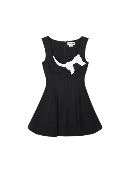 Elegant Side Bow A-Line Dress
