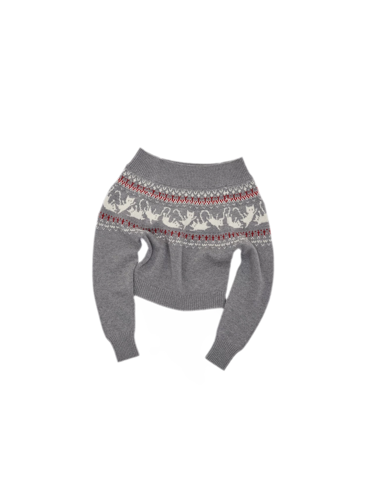 Haut en maille pour chat Fair Isle