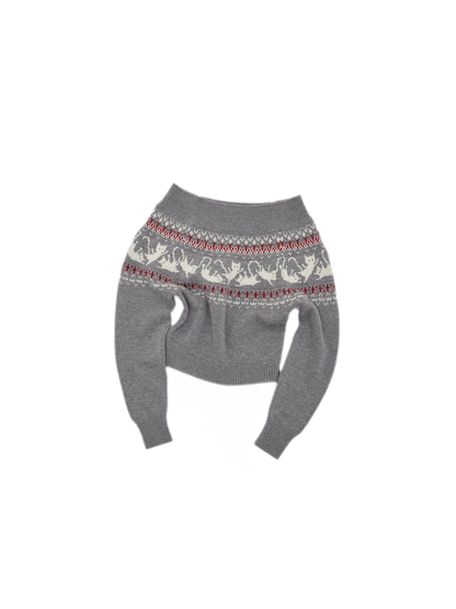 Haut en maille pour chat Fair Isle