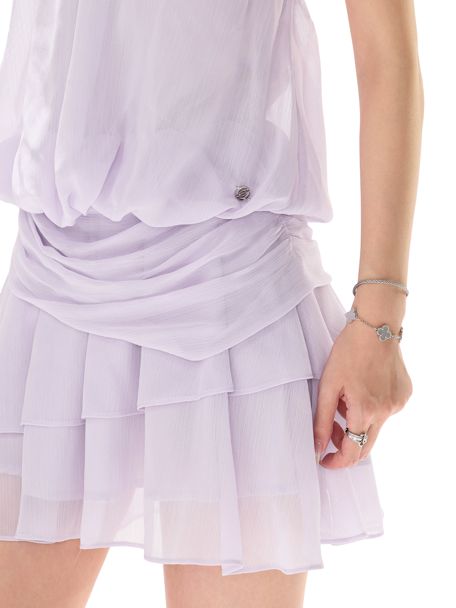 Sleeveless Halter Neck A-Line Chiffon Dress