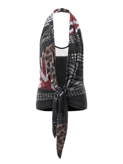 Original Halter Neck Animal Print Top