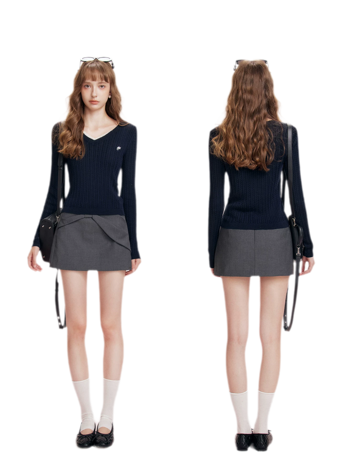 Three-Dimensional Bow A-Line Skirt