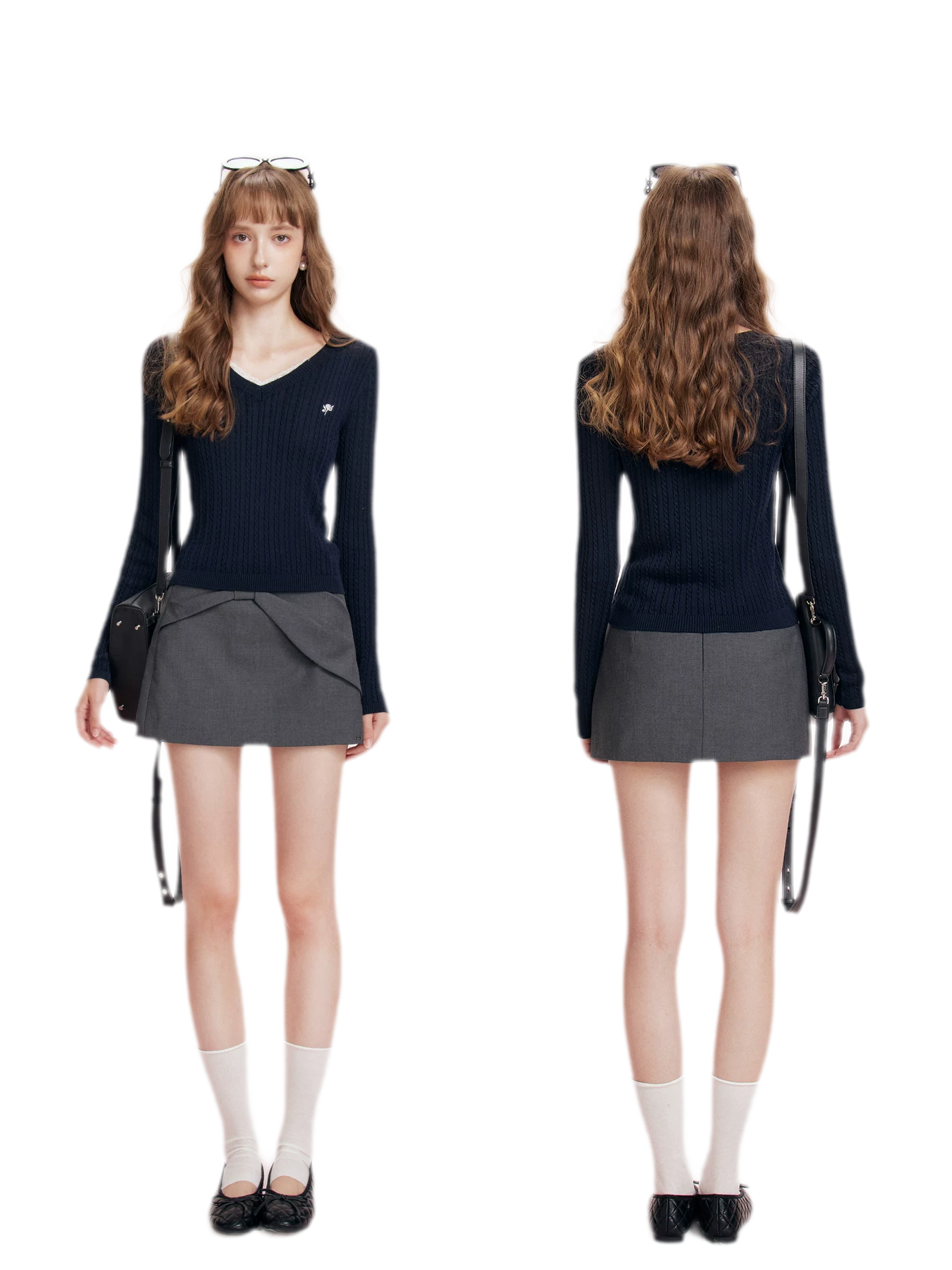 Three-Dimensional Bow A-Line Skirt