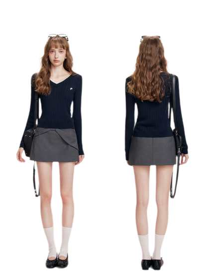 Three-Dimensional Bow A-Line Skirt