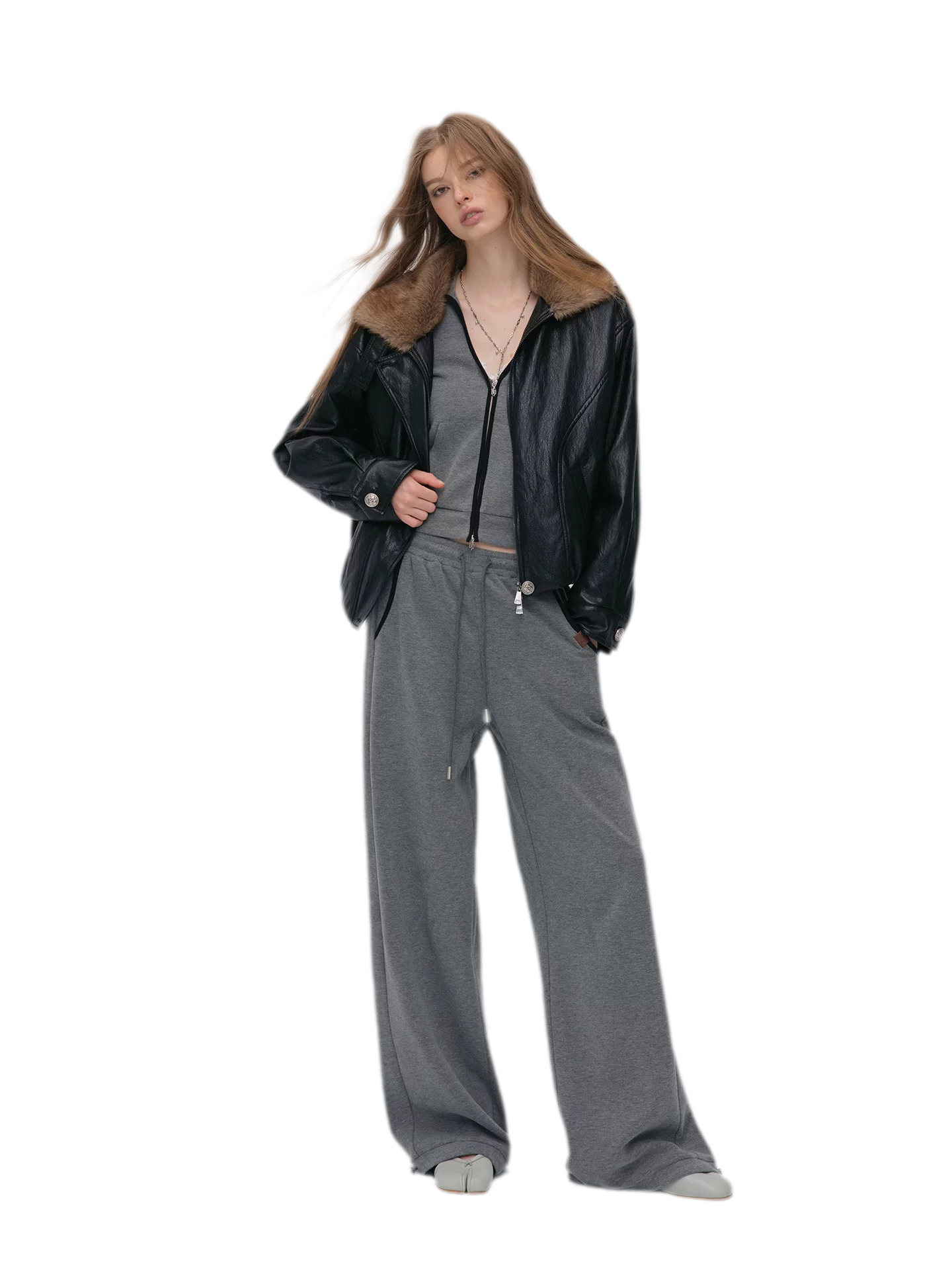 Contrast Trim Hooded Tracksuit Set