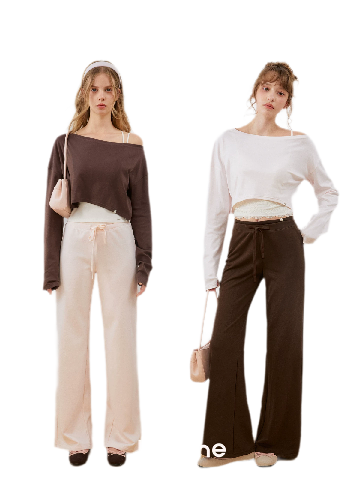 Strukturierte Sweatpants mit Kordelzug und weitem Bein
