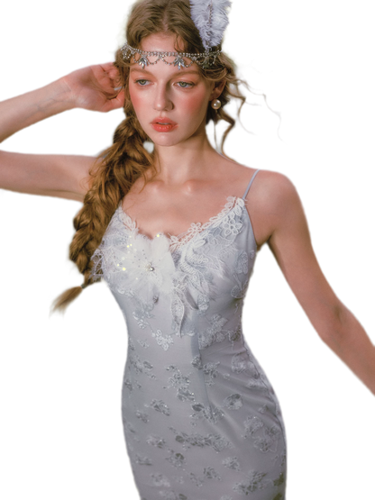 Burnout Velvet Fishtail Dress