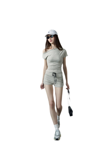 Striped Low-Rise Set