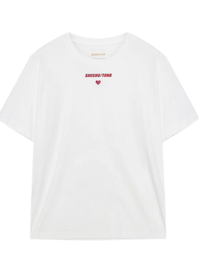 Cotton Logo Heart T-Shirt