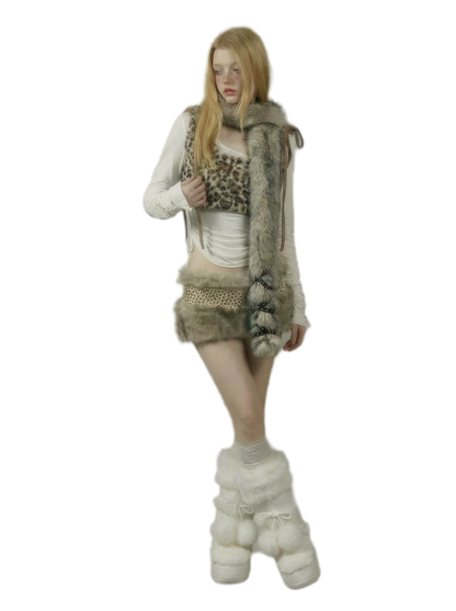 Layered Faux-Fur Statement Scarf