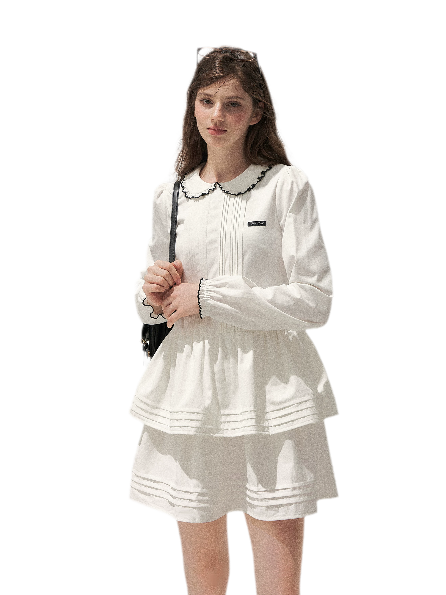 Pleated Peter Pan Collar Dress
