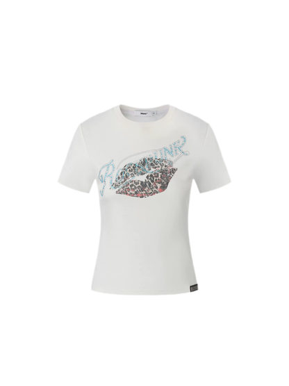 Rhinestone Graphic Slim Tee