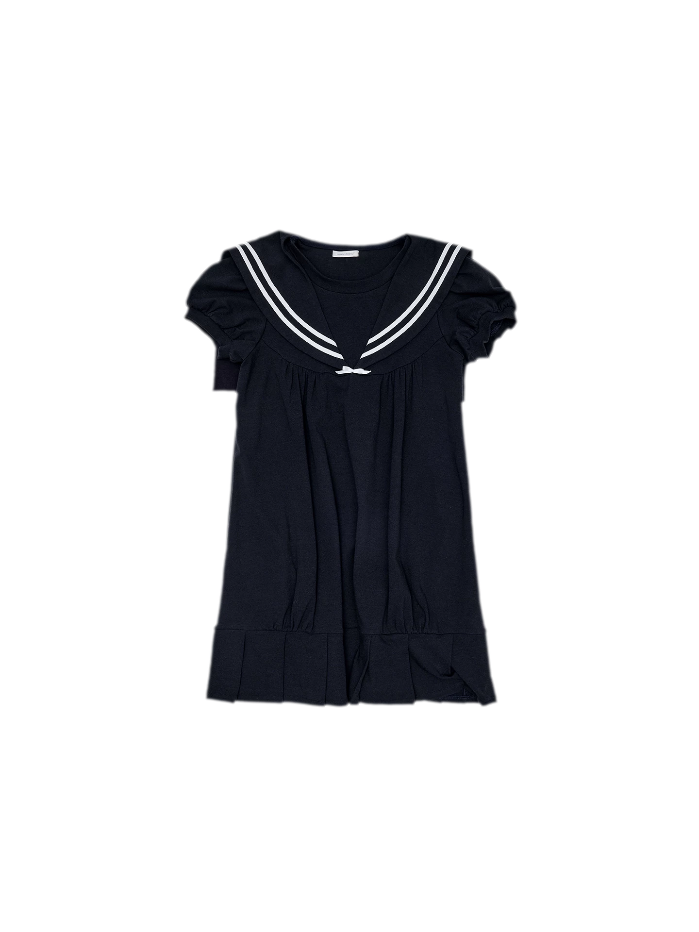Retro Navy Collar Pleated Dress