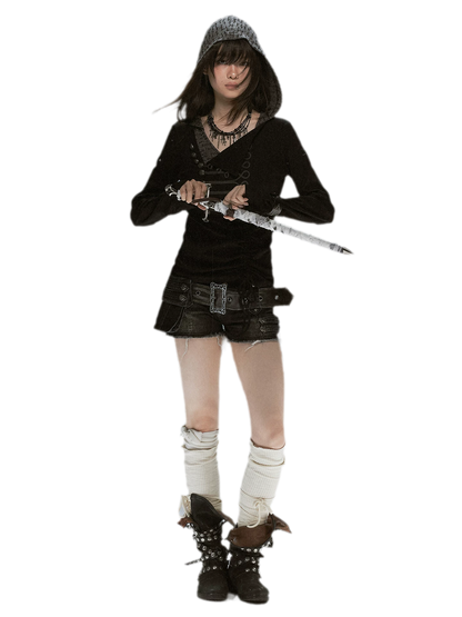 Rope-Knot Hooded Sweatshirt