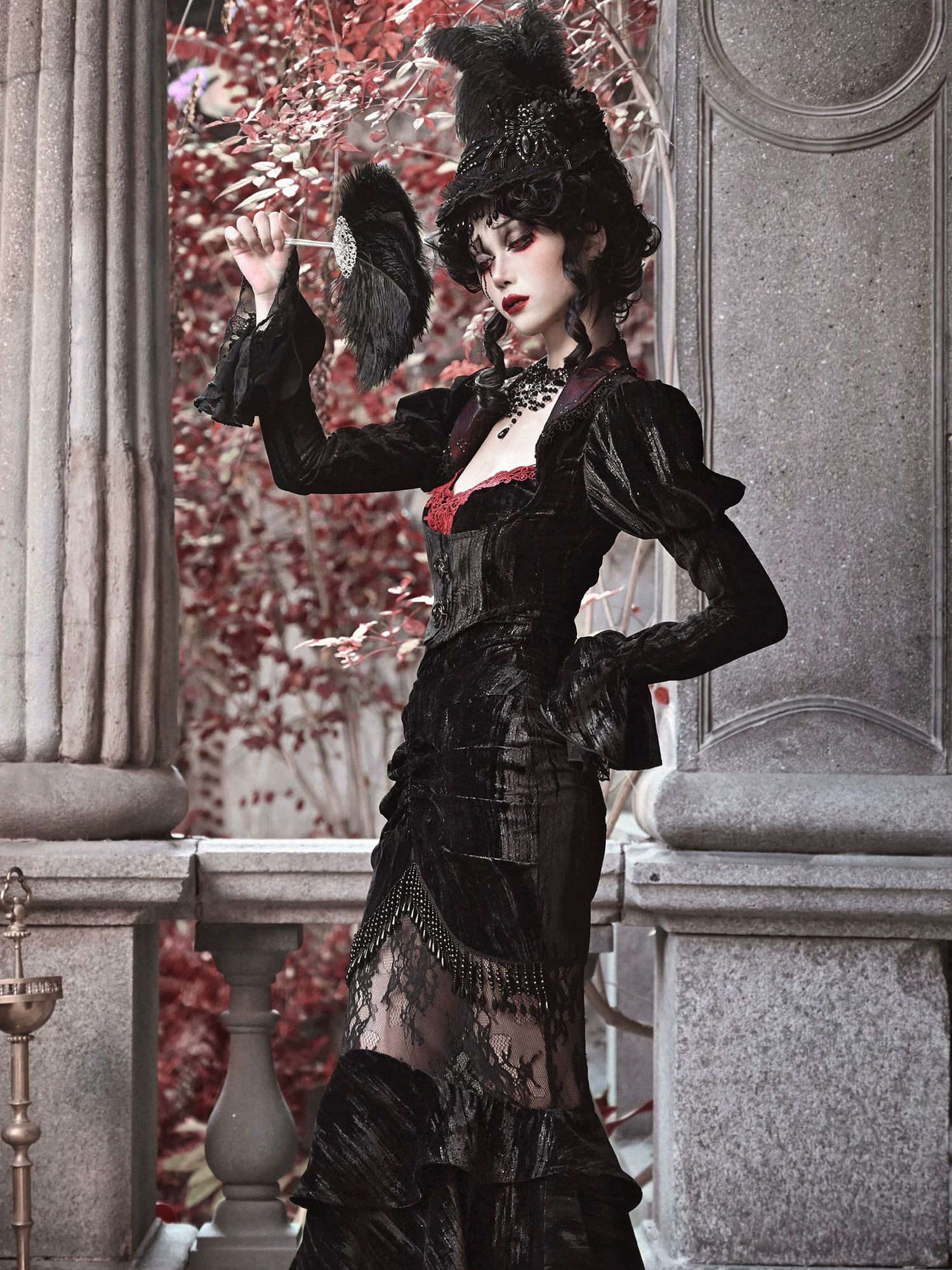 Velvet Gothic Fitted Jacket