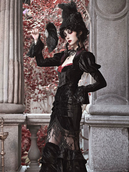 Velvet Gothic Fitted Jacket