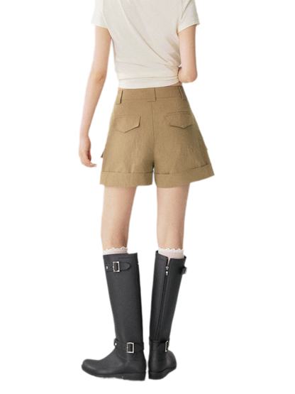 Multi Pocket Cuffed Shorts