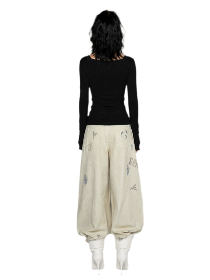 Textured Ruched Slim Long-Sleeve Top