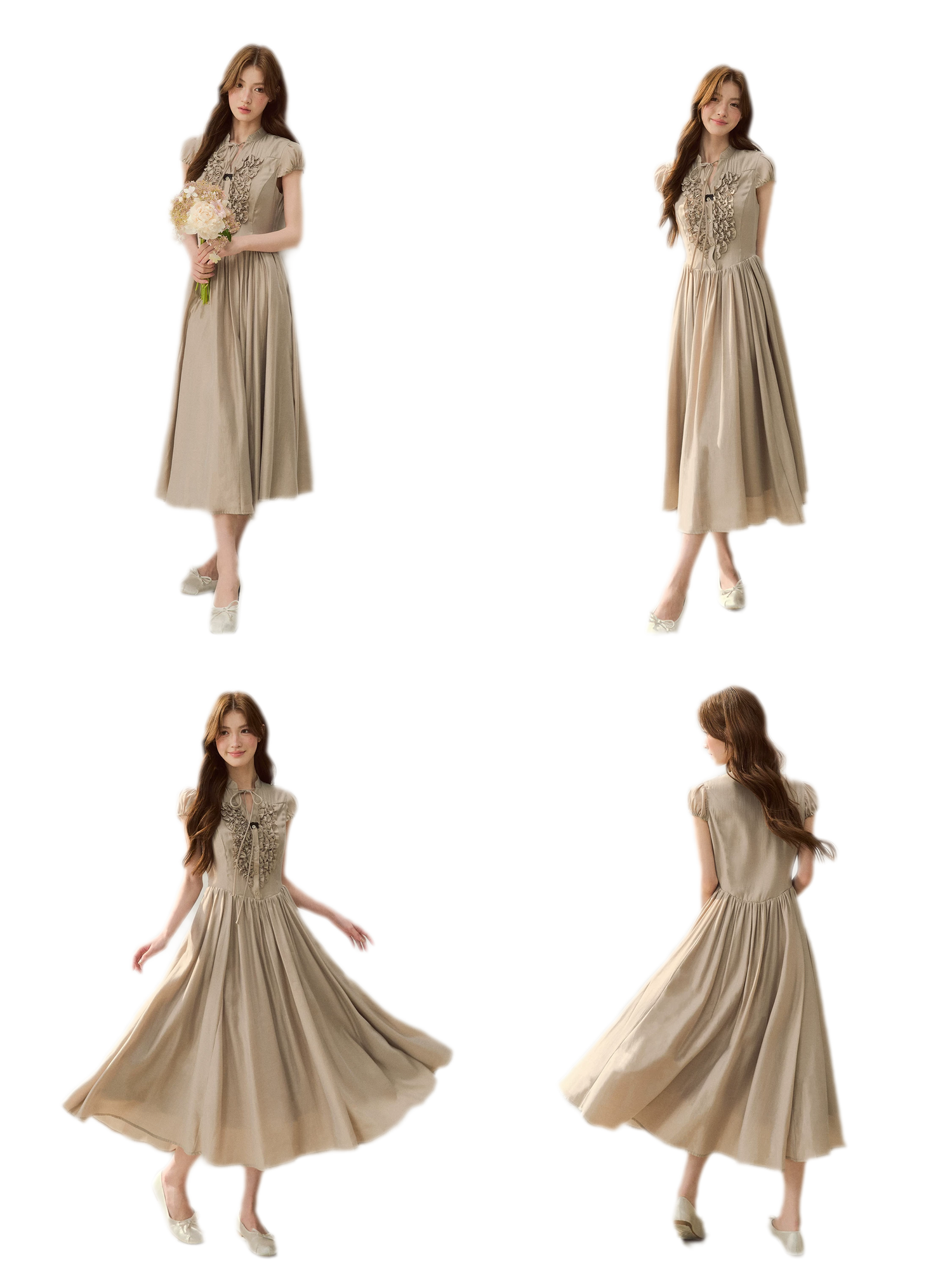 Ruffle V-Neck Maxi Dress