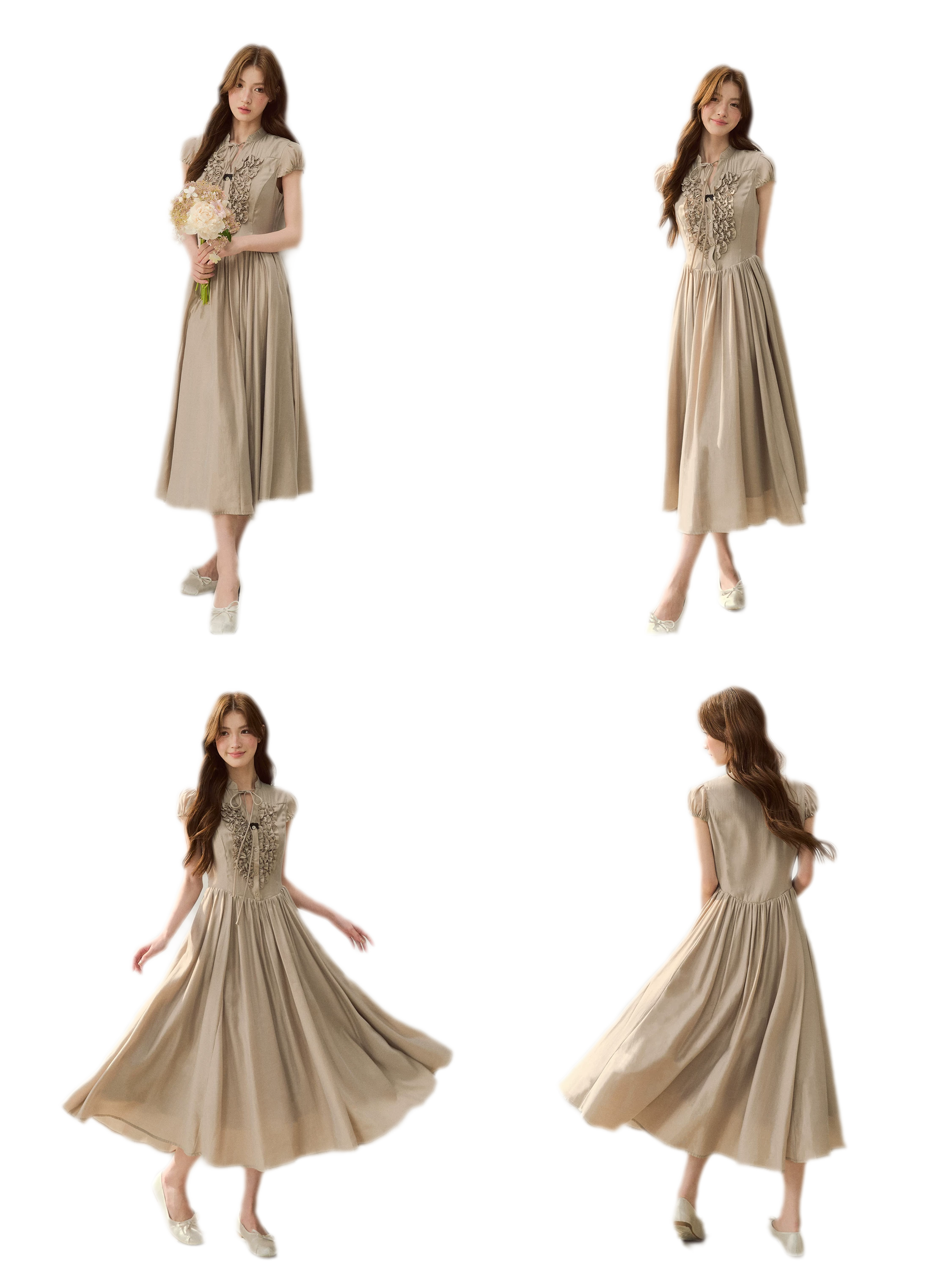 Ruffle V-Neck Maxi Dress