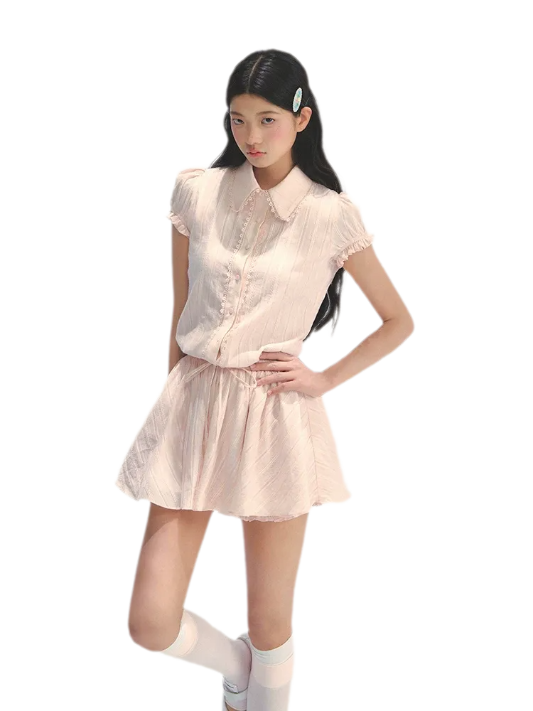 Cotton Waist-Shaping Shirt Dress