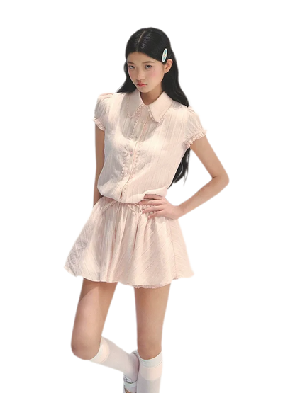 Cotton Waist-Shaping Shirt Dress