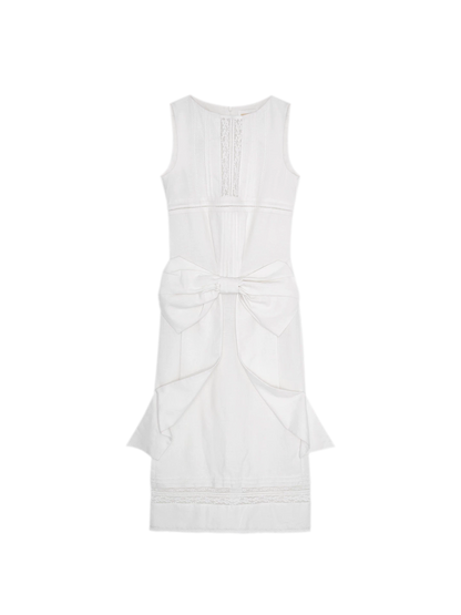 Elegant Bowknot Long Dress