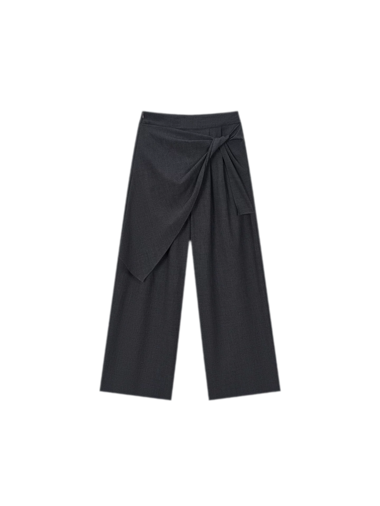 Twisted Overlay Wide-Leg Trousers