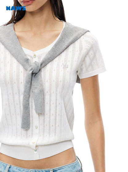 Doro Shawl Tencel Knit T-Shirt