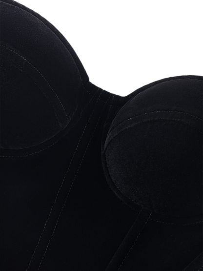 Velvet Boned Corset Top
