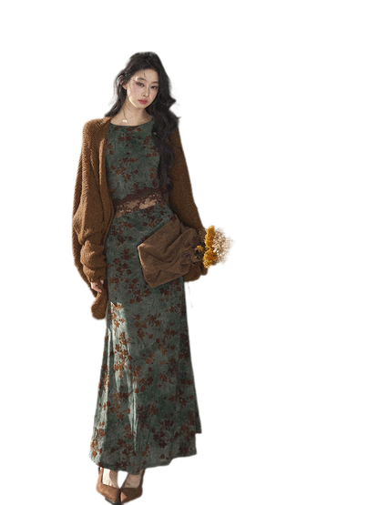 Cardigan aperto in maglia grossa