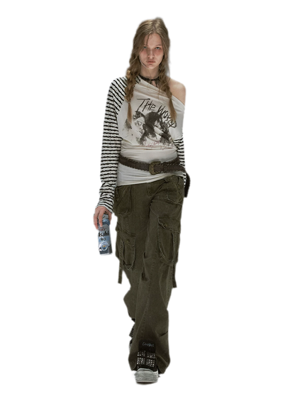 Gothic Graphic Asymmetric Tee